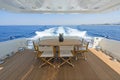 Aft-deck of a luxury Motor-Yacht Royalty Free Stock Photo