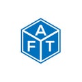 AFT letter logo design on black background. AFT creative initials letter logo concept. AFT letter design
