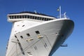 Aft of white cruise ship