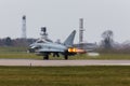 Afterburners on an RAF Typhoon Royalty Free Stock Photo