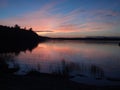 Sunset afterglow in the Adirondacks Landscape