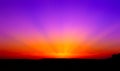 Afterglow of a purple sunset Royalty Free Stock Photo