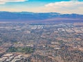 Afternoon aerial view of the Las Vegas cityscape