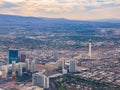 Afternoon aerial view of the Las Vegas strip cityscape Royalty Free Stock Photo