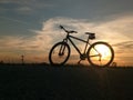 Afternoon bike ride blueskies cloud formation Royalty Free Stock Photo