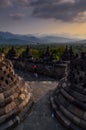 Afternoon at Borobudur temple Royalty Free Stock Photo