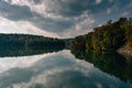 Afternoon cloud reflections in Prettyboy Reservoir, Baltimore Co Royalty Free Stock Photo