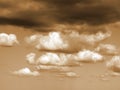 Afternoon clouds with a glow. Royalty Free Stock Photo