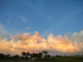 The afternoon clouds like cotton candy Royalty Free Stock Photo