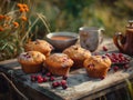 In the afternoon hours, enjoying a picnic outdoors and savoring delicious desserts