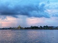 Afternoon on the Kapuas river  Pontianak city Royalty Free Stock Photo