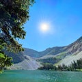 Afternoon Lake view of 
Crowsnest Pass , Alberta Royalty Free Stock Photo