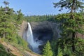 Wells Gray Provincial Park with Dramatic Helmcken Falls in Evening Light, Cariboo Mountains, British Columbia Royalty Free Stock Photo