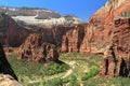 Zion National Park with Virgin River Canyon and the Organ from Observation Point Trail, Utah