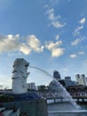 afternoon at Merlion park Singapore 6 Royalty Free Stock Photo