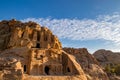 Afternoon at Obelisk Tomb in Petra, Jordan Royalty Free Stock Photo