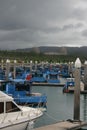 Afternoon overcast view of the famous Houbihu Marina