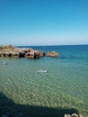 Afternoon of puddle surfing in the calm Cantabrian Sea in spring Cantabria