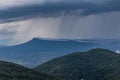 Afternoon rainstorm moving across the Shenandoah mountains Royalty Free Stock Photo