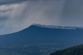 Afternoon rainstorm moving across the Shenandoah mountains Royalty Free Stock Photo