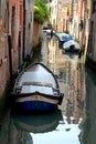 Italy- Venice- Reflections in the Romantic Backwaters Royalty Free Stock Photo