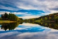 Afternoon reflections at Long Arm Reservoir, near Hanover, Pennsylvania. Royalty Free Stock Photo