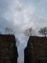 The afternoon sky at Garuda Wisnu kencana rock cliff in Bali Royalty Free Stock Photo