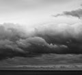Afternoon Storm Clouds Over Lake Michigan Royalty Free Stock Photo