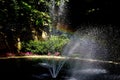 The Hint of a Rainbow Displays in a Fountain Royalty Free Stock Photo