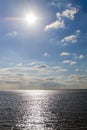 Afternoon sun over the sea Royalty Free Stock Photo