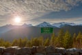 Afternoon Sun Over Tantalus Range from Lookout in Vancouver BC Canada Royalty Free Stock Photo