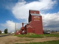 Old Grain Elevator in Big Valley on the Canadian Prairies, Alberta, Canada Royalty Free Stock Photo
