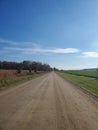 A Long Dirt Road in Oxford County Royalty Free Stock Photo