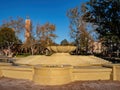 Afternoon sunny view of the Patsy and Forrest Shumway Fountain Royalty Free Stock Photo