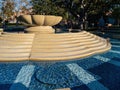 Afternoon sunny view of the Patsy and Forrest Shumway Fountain Royalty Free Stock Photo