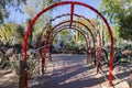 Afternoon view of the cactus garden with christmas decoration of Ethel M Chocolate Factory Royalty Free Stock Photo