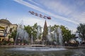 Afternoon view of the Dancing Fountain in the Grove