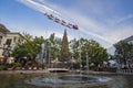 Afternoon view of the Dancing Fountain in the Grove