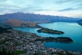Queenstown New Zealand resort town panorama Royalty Free Stock Photo