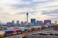 Afternoon view of the skypod with cityscape