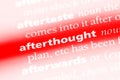 afterthought Royalty Free Stock Photo