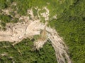 Afurja Waterfall. Afurdzhi Falls Is Located in Quba Azerbaijan. Areal Dron Shoot. Royalty Free Stock Photo