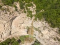 Afurja Waterfall. Afurdzhi Falls Is Located in Quba Azerbaijan. Areal Dron Shoot. Royalty Free Stock Photo