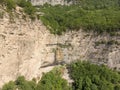 Afurja Waterfall. Afurdzhi Falls Is Located in Quba Azerbaijan. Areal Dron Shoot. Royalty Free Stock Photo