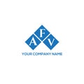 AFV letter logo design on BLACK background. AFV creative initials letter logo concept. AFV letter design Royalty Free Stock Photo