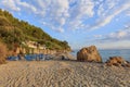 Afytos beach. Kassandra of Halkidiki, Greece Royalty Free Stock Photo