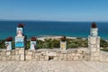Greece, Afytos, Street Art facing the sea Royalty Free Stock Photo