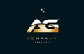 ag a g white yellow gold golden luxury alphabet letter logo ico