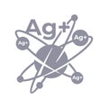 Ag pictogram - Silver ions action emblem Royalty Free Stock Photo