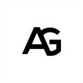 AG Unique abstract geometric logo design geometric logo design Royalty Free Stock Photo
